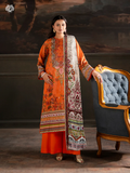 Pakistani Sorrel by Gulljee Unstitched Three Piece - Tangerine Orange