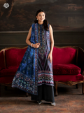 Pakistani Sorrel by Gulljee Unstitched Three Piece- Navy Blue