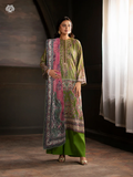 Pakistani Sorrel by Gulljee Unstitched Three Piece -Lime Green