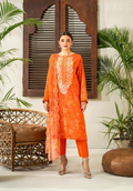 Pakistani Rang Pasand by Gulljee Unstitched Three Piece - Lush Orange