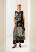 Pakistani Mahajal by Gulljee Unstitched Three Piece - Chrome
