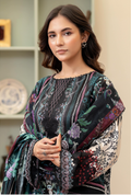 Pakistani Morja by Gulljee Three Piece Unstitched Lawn -Crisp Black
