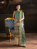 Pakistani Sorrel by Gulljee Unstitched Three Piece -Seafoam Green
