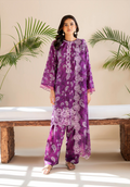 Pakistani Ziva by Gulljee Unstitched Three Piece - Plum x Purple