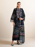 Pakistani Hania by Binaas Unstitched Three Piece -Jet Black