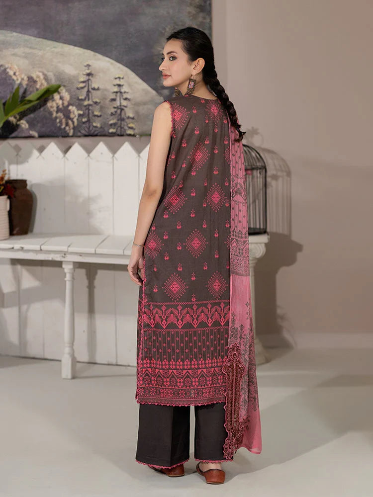 Pakistani Varda by Binaas Unstitched Three Piece - Pink Hue