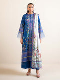 Pakistani Hania by Binaas Unstitched Three Piece - Sapphire Blue