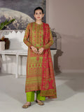 Pakistani Varda by Binaas Unstitched Three Piece - Lime Green