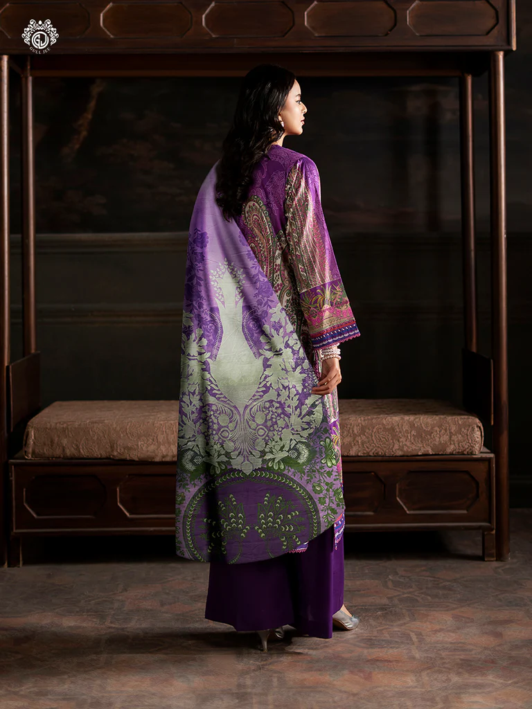 Pakistani Sorrel by Gulljee Unstitched Three Piece - Magenta Hue