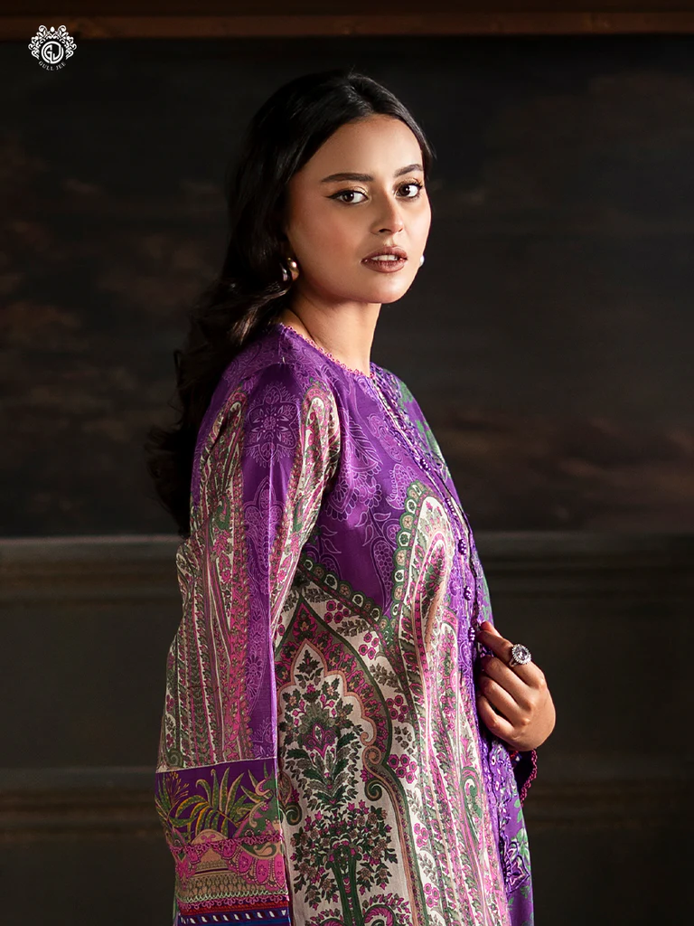 Pakistani Sorrel by Gulljee Unstitched Three Piece - Magenta Hue